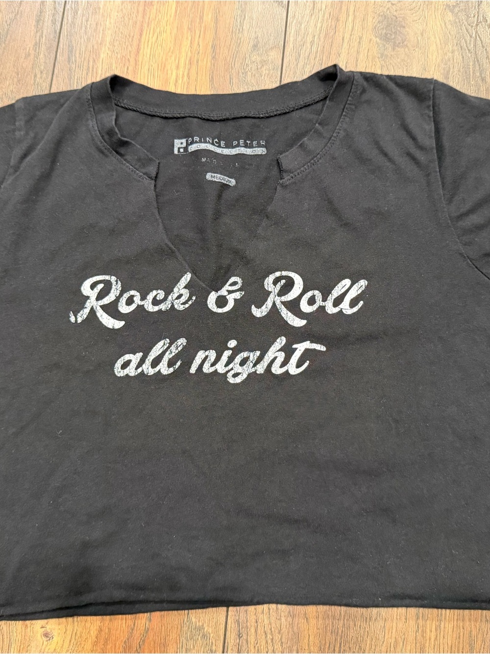 Prince Peter Collection Black Rock & Roll All Night Graphic Logo Tee